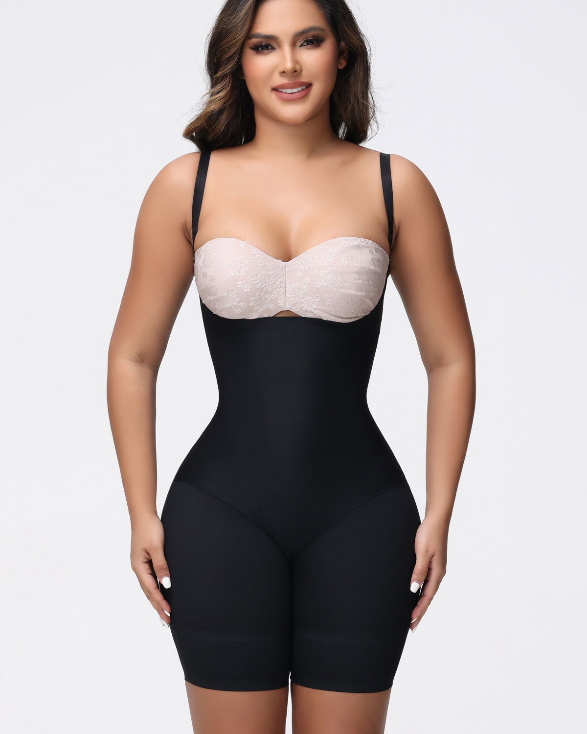 Shapshe® Body Moldeador Sin Costuras con Escote Abierto, Levanta Glúteos y Cubre Hasta Medio Muslo