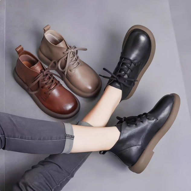 Botas Ortopédicas Cuero Suave Cumbre Armonía Esencia, Confort y Postura Saludable Todo el Día