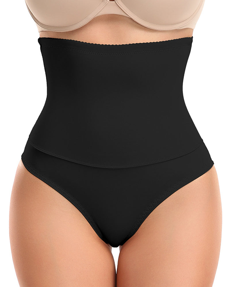 Calzones moldeadores de cintura alta con control de abdomen para mujer, sin costuras y con encaje combinado