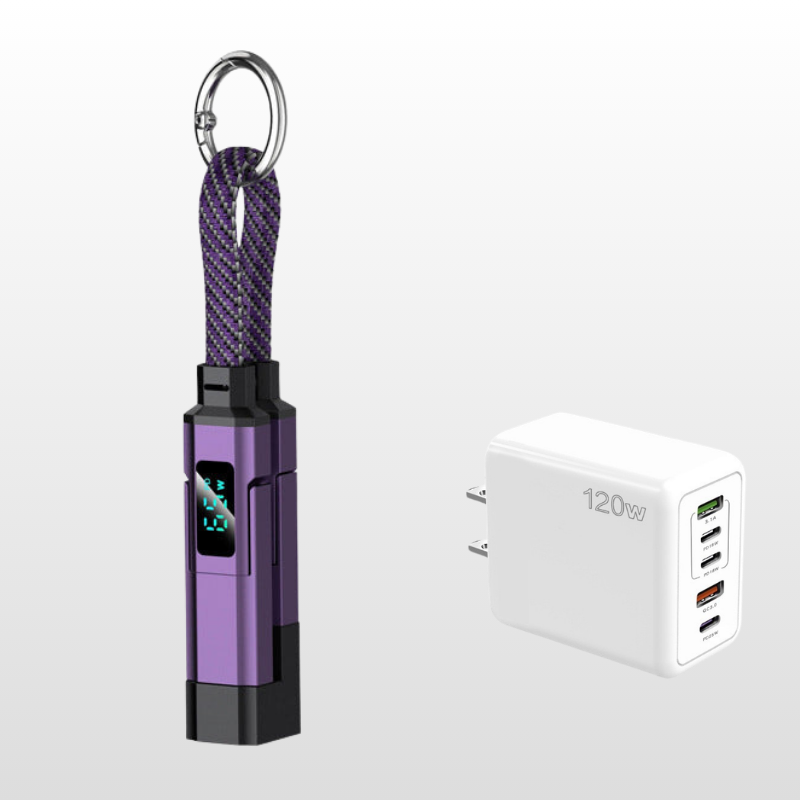 🔌⚡ ¡OFERTA 50% OFF! Cable de Llavero 4 en 1 – Carga Rápida y Siempre Contigo