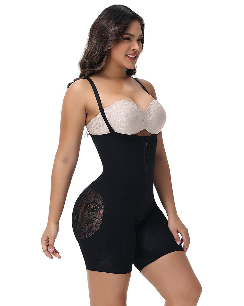 Shapshe® Fajas Colombianas de Control Firme para Mujer, Levantamiento de Cadera con Corte en Forma de Flor
