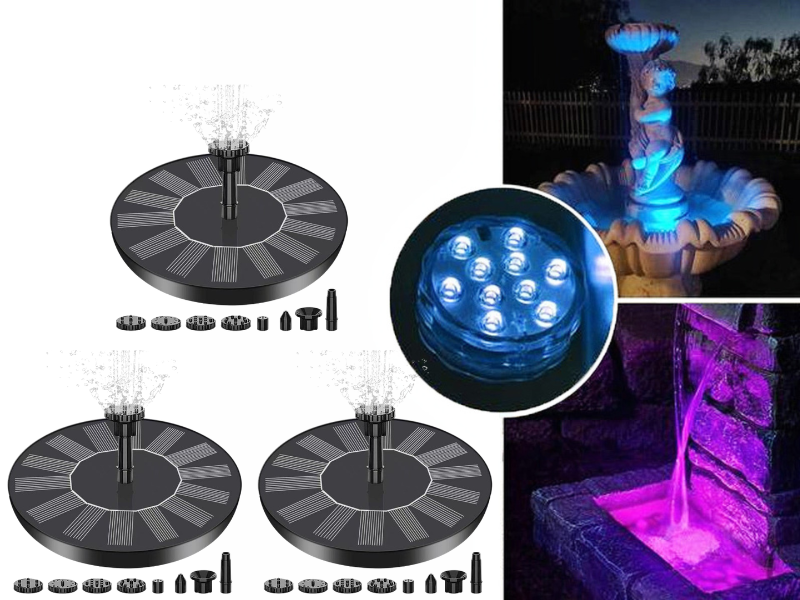 ⏰ ¡Oferta Limitada 50% OFF! 🔆 Fuente Solar con Bomba Sumergible – 4 Boquillas, Ideal para Estanques, Jardines, Piscinas y Acuarios 💧🌿