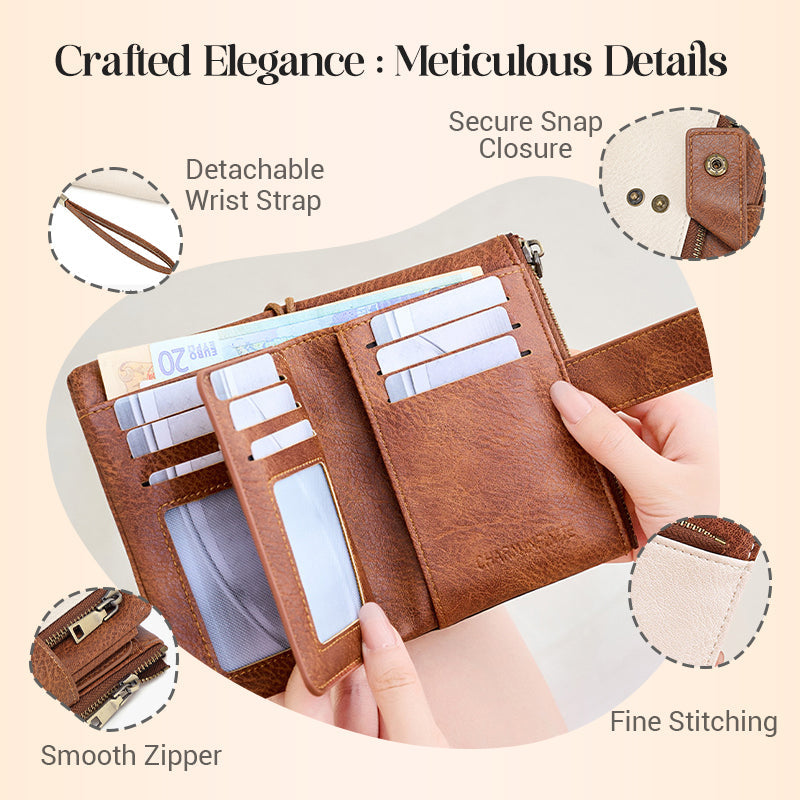 ⏰🔥 ¡50% DE DESCUENTO POR TIEMPO LIMITADO! 💼✨ Cartera de Cuero con Bloqueo RFID – Protege tu Dinero y Tarjetas con Estilo 💖🌿
