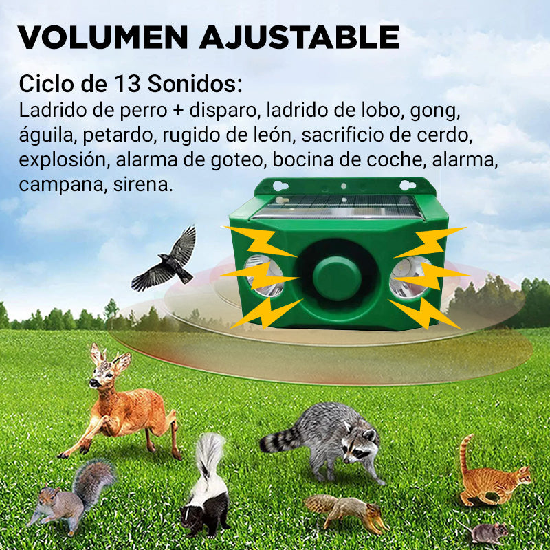 ⏰ ¡Oferta Limitada 50% OFF! ☀️🚨 Luces de Advertencia Solares – Repelente de Bestias con Volumen Alto, Protege tu Jardín y Cultivos 🌱⚡