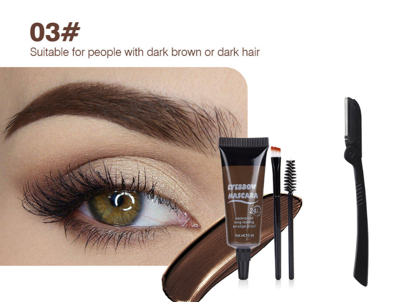 🌟✨ Tinte para Cejas Waterproof de 24H – Fórmula Natural, Resistente al Agua, ¡Con Cepillo Incluido para un Diseño Perfecto! 🖌️💖