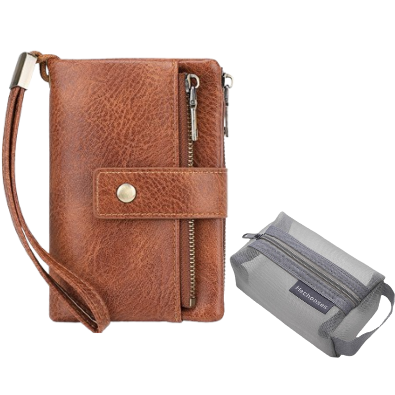 👛 Cartera Triple con Bloqueo RFID – Estilo Retro y Seguridad para tu Día a Día 💼✨