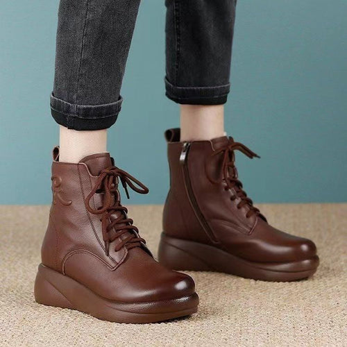 Botas Ortopédicas Cuero Impermeable Nube Camino Serenidad, Comodidad Superior y Protección Todo Clima