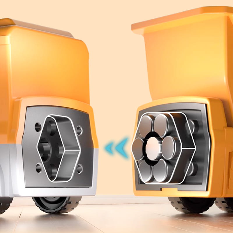 🚗✨ Juguetes de Ensamblaje de Autos con Transformación Magnética   Ingeniería Divertida para Niños 🧩🔧