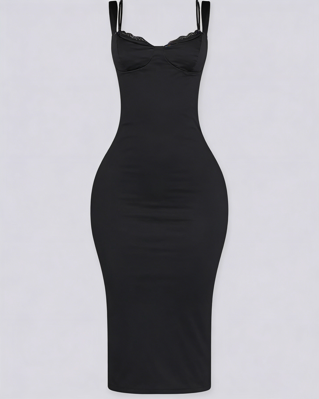 Vestido Maxi Clásico de Lunares para Mujer, Ajustado, Elástico y Sexy