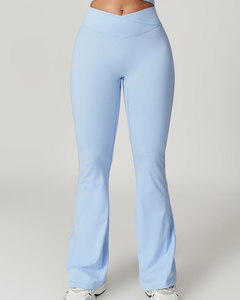 Pantalones de Yoga Acampanados de Cintura Alta, Levantamiento de Cadera y Secado Rápido