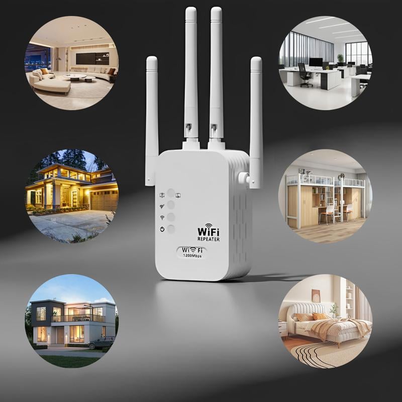🔥 Amplificador WiFi 2026 – 1200Mbps Banda Dual (5GHz/2.4GHz) 🌐💥 Cubre hasta 10,000 pies² y Conecta hasta 50 Dispositivos 📶🔌 Conexión Estable y Rápida para Todo Tu Hogar 🏠📡