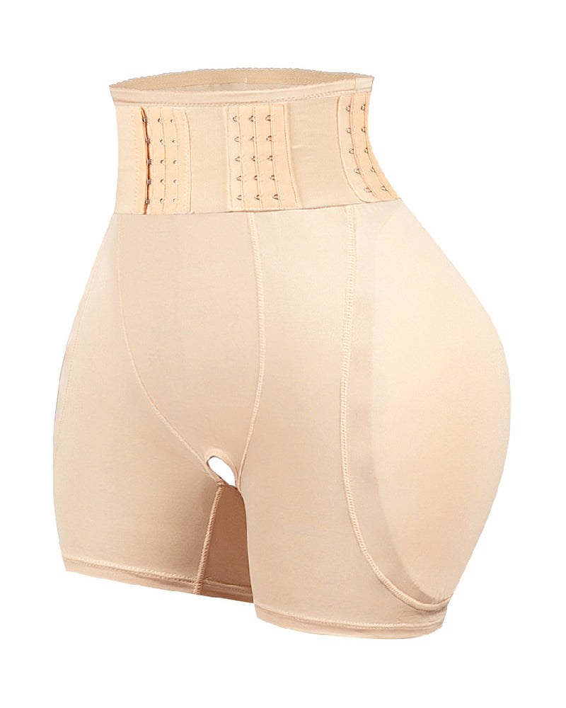 Shorts moldeadores de cintura alta con cinturón ajustable de 9 filas y almohadillas de esponja