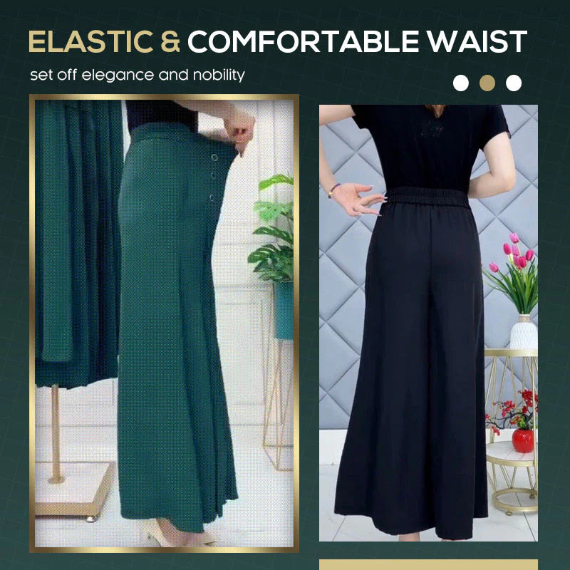 (50 % de descuento) Pantalones anchos plisados