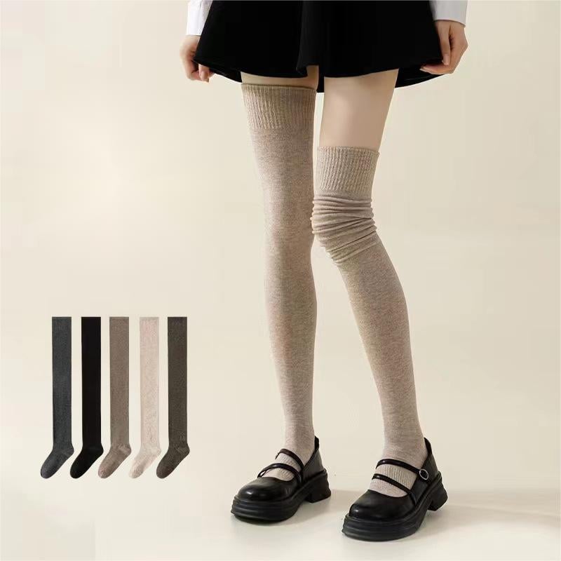 🧦❄️ Calcetines Térmicos Hasta la Rodilla para Mujer 100% Algodón – Súper Cálidos, Suaves y Perfectos para el Invierno ✨💖