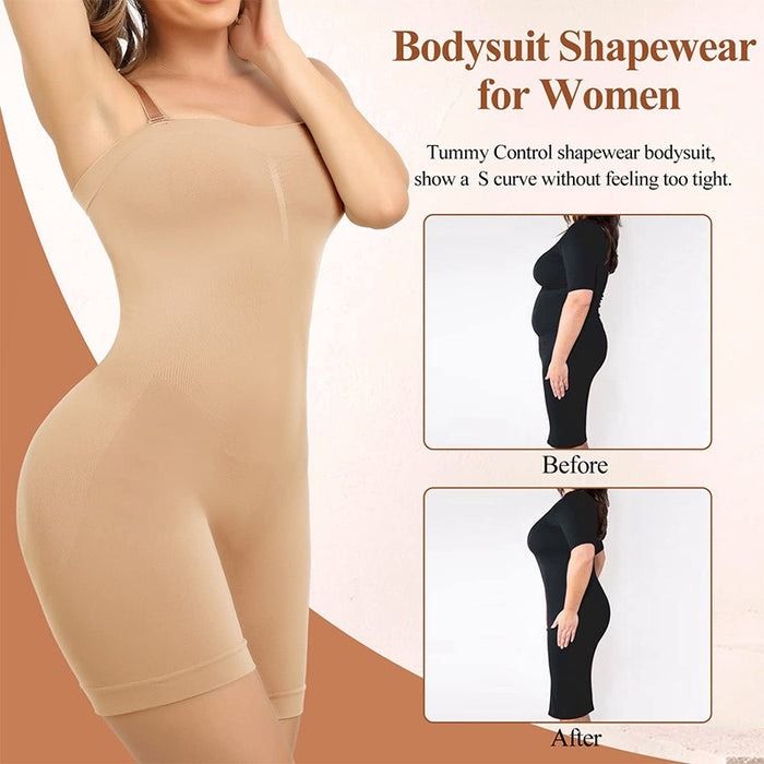 Body de Adelgazamiento Sin Mangas con Tirantes Removibles