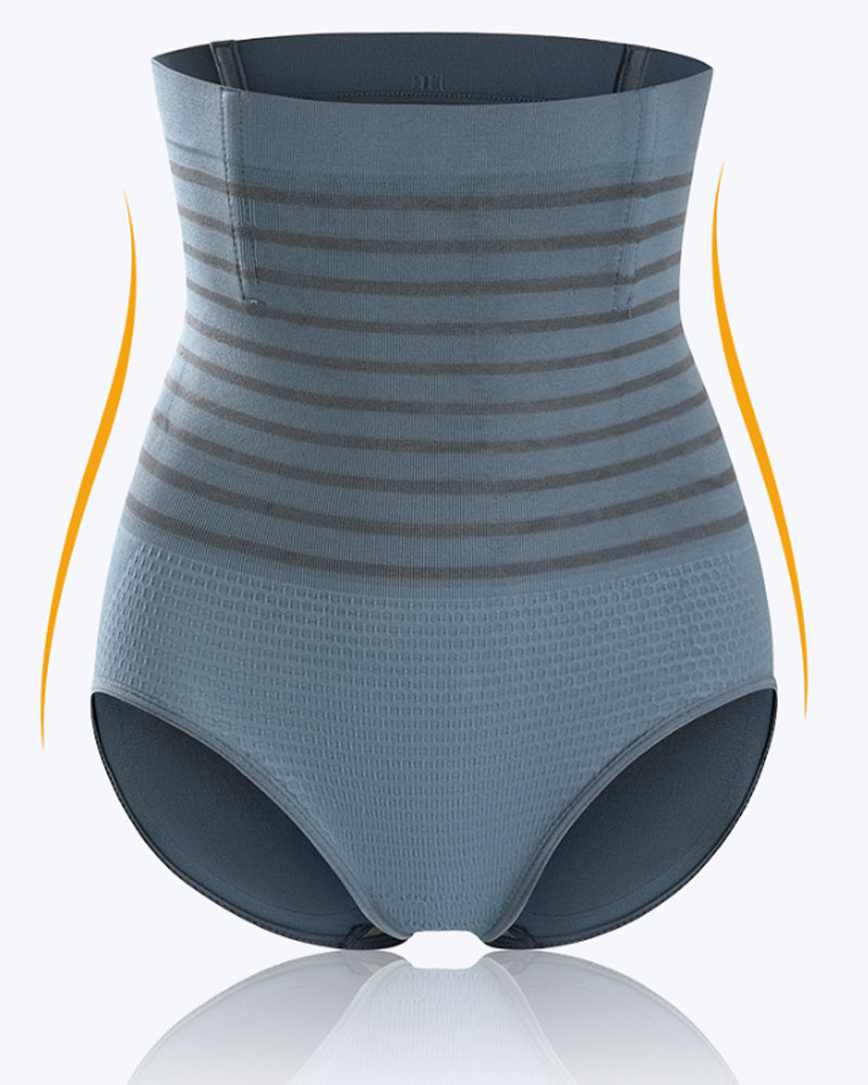 Panties moldeadores para mujer, de tiro alto, con rayas, para vientre de embarazo, levantacola