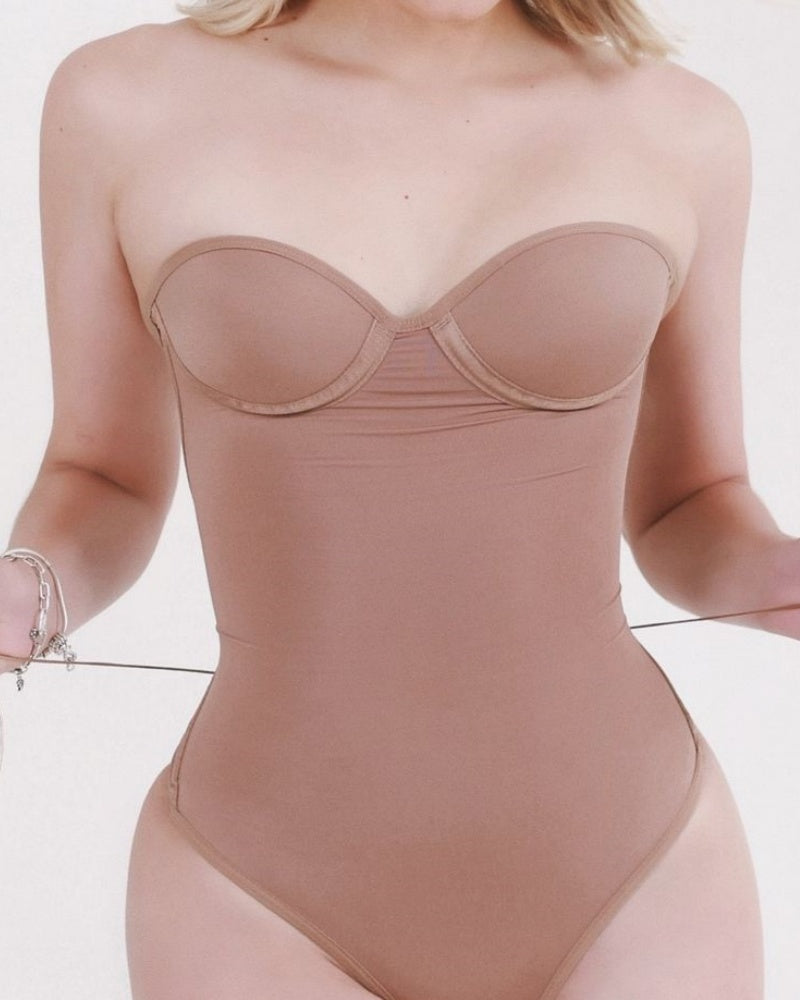 Shapshe® Body ajustado sin costuras con espalda sexy y tanga con cordones