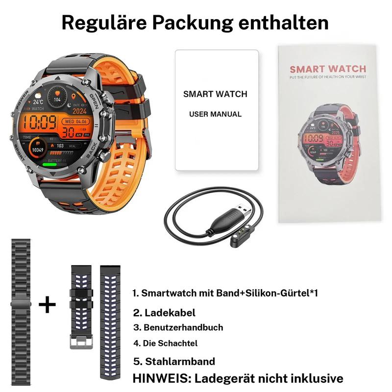 🔥 50% DE DESCUENTO 🔥 Smartwatch HD 1.52" para Hombres – Llamadas, Control de Música, Modos Deportivos Múltiples, Resistente al Agua IP68 y Batería de Larga Duración ⌚💪