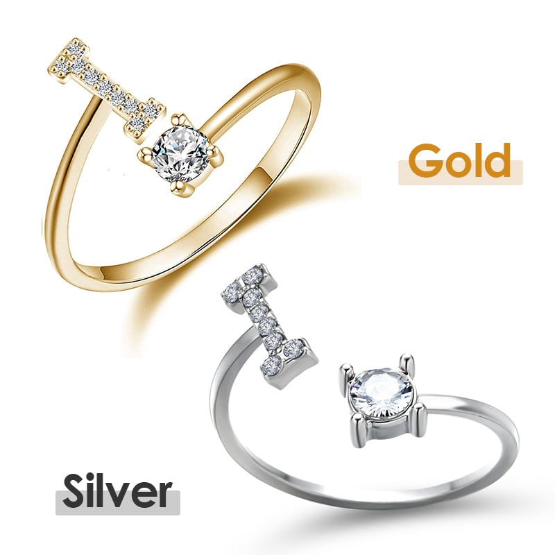 💍 ¡50% DE DESCUENTO AHORA! ❤️ Anillo con inicial de amor: personalizado, ajustable y perfecto como regalo significativo para ti o para un ser querido ✨