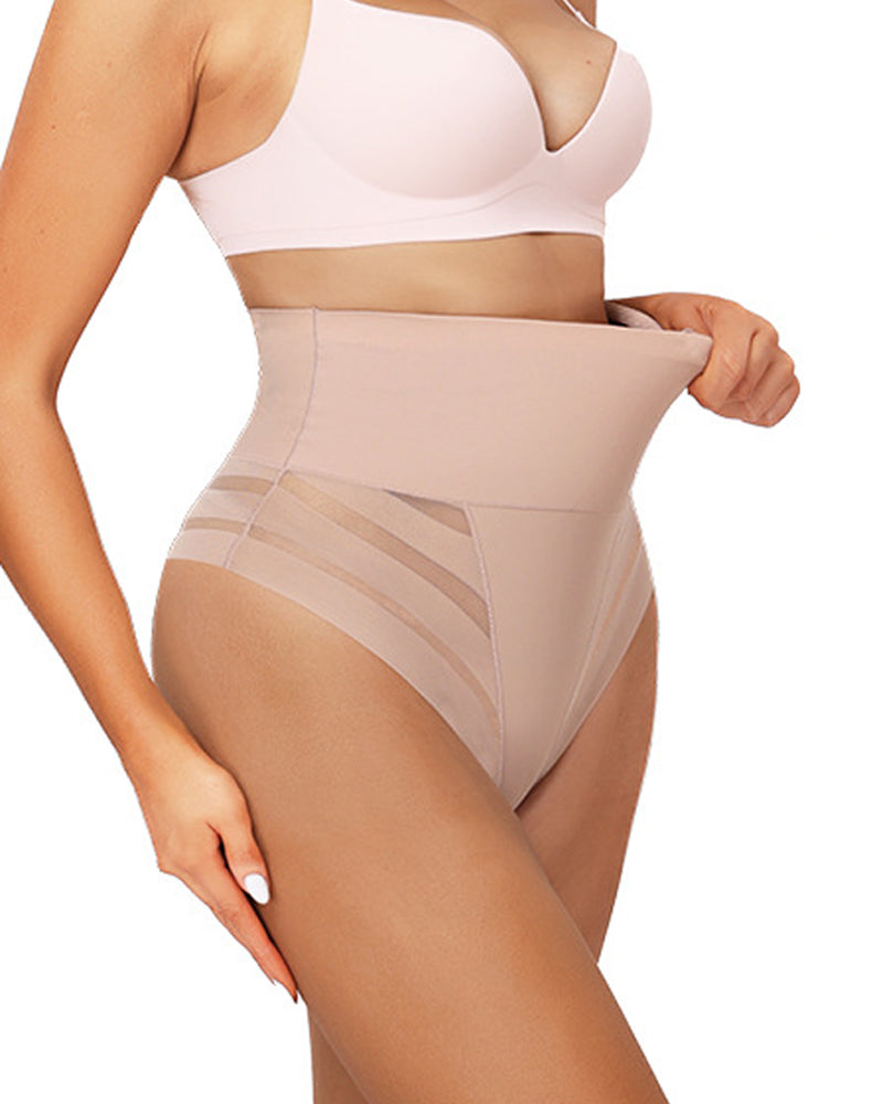 Faja Moldeadora Femenina Sexy de Cintura Media con Encaje Único, Tanga Sin Costuras