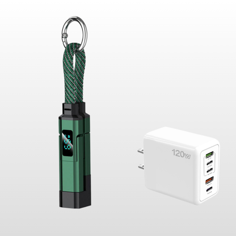 🔌⚡ ¡OFERTA 50% OFF! Cable de Llavero 4 en 1 – Carga Rápida y Siempre Contigo