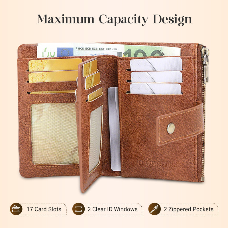 ⏰🔥 ¡50% DE DESCUENTO POR TIEMPO LIMITADO! 💼✨ Cartera de Cuero con Bloqueo RFID – Protege tu Dinero y Tarjetas con Estilo 💖🌿