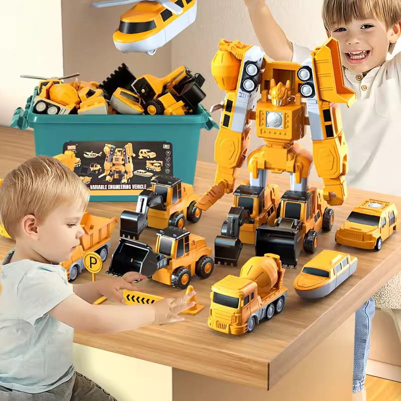 🔥 Gran oferta 50% de descuento 🔥 Juguetes de ensamblaje de autos de ingeniería de transformación magnética