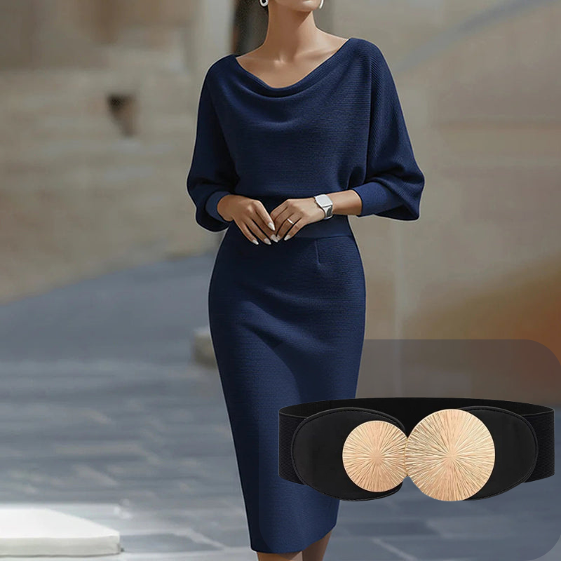 🔥 Vestido Elegante Adelgazante para Mujer – Cintura Ceñida y Silueta que Resalta tu Figura ✨💃que Favorece la Figura ✨💃