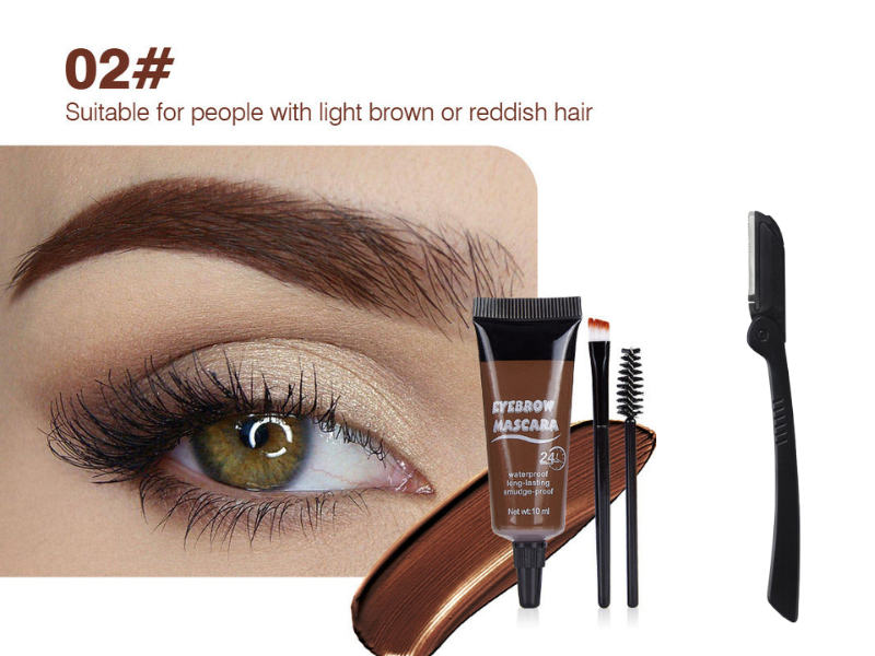 🌟✨ Tinte para Cejas Waterproof de 24H – Fórmula Natural, Resistente al Agua, ¡Con Cepillo Incluido para un Diseño Perfecto! 🖌️💖