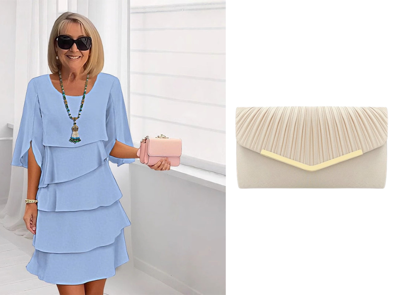 ✨ Elegante Vestido Laminado con Mangas de Volantes para Mujer – Estilo Sofisticado y Confortable para Cualquier Ocasión 💃🌟