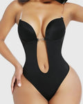 Faja moldeadora para mujer talla grande con espalda descubierta, sujetador integrado, moldeador de cuerpo sin costuras y abertura en la entrepierna