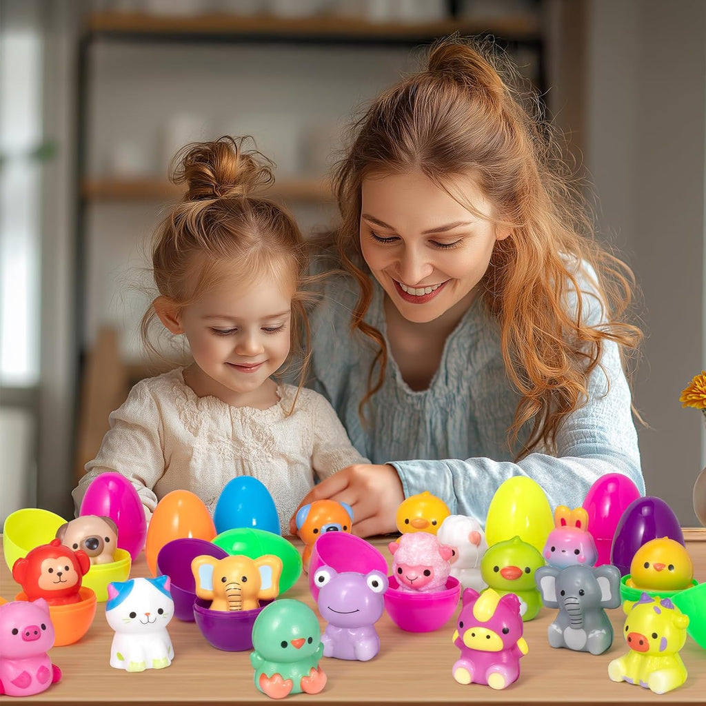 🐣✨ Huevos de Pascua Juguetes Blandos Precargados de Crecimiento Lento (12/24 Piezas) – Diversión y Sorpresas para Todos los Niños 🐰💖