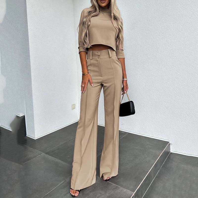👚✨ Conjunto Elegante de Crop Top y Pantalón Palazzo para Mujer – Comodidad y Estilo en un Solo Look Chic y Moderno 💖🌟
