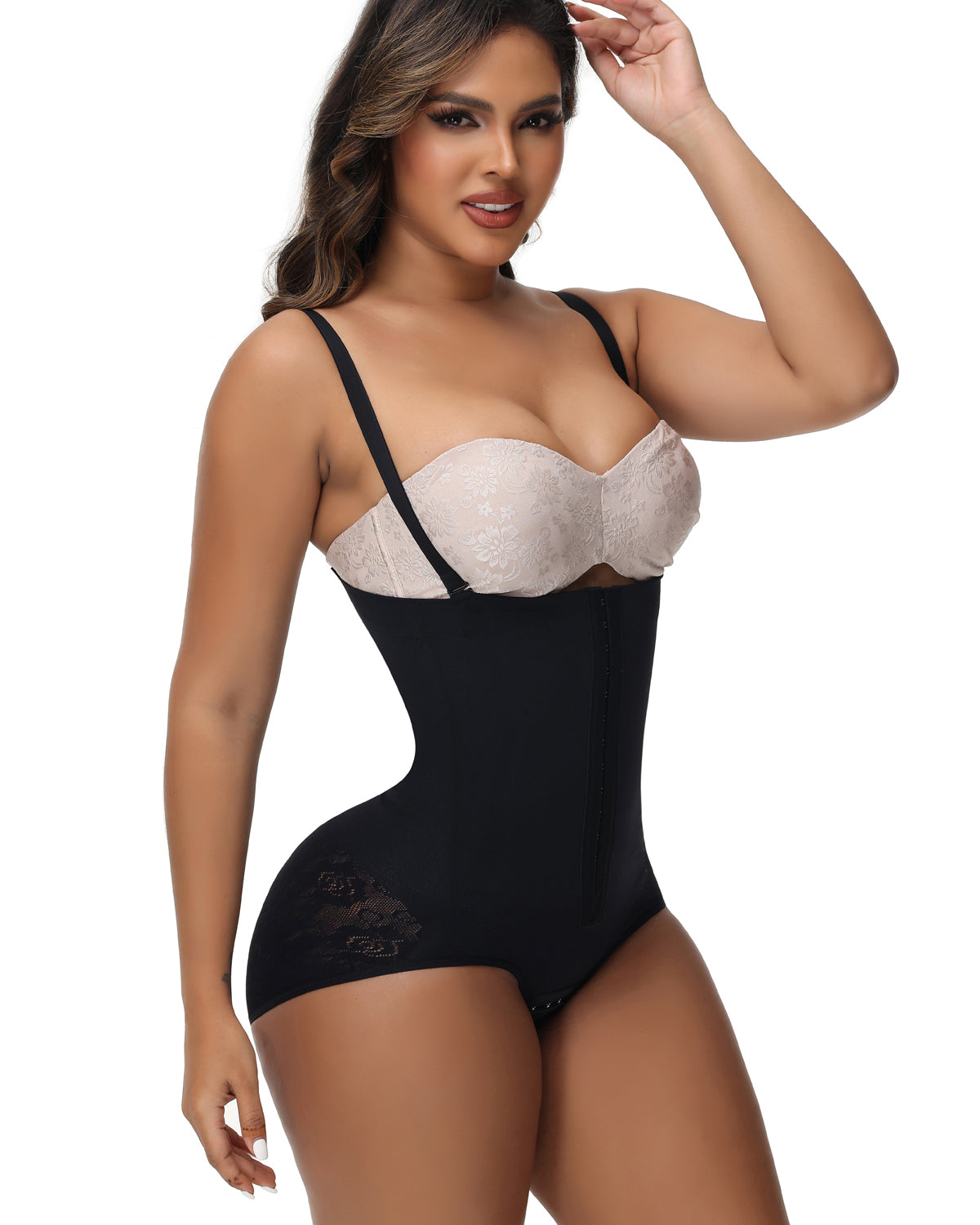 Shapshe® Faja Short Moldeadora Sin Tirantes de Cintura Alta Jacquard para Glúteos, Control de Abdomen, BBL