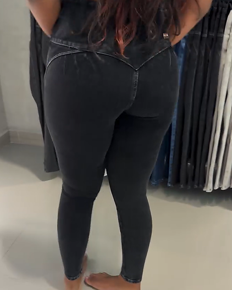 Jeans Shapshe® de Cintura Alta con Cinturilla Ajustable, Levanta Glúteos y Control de Abdomen
