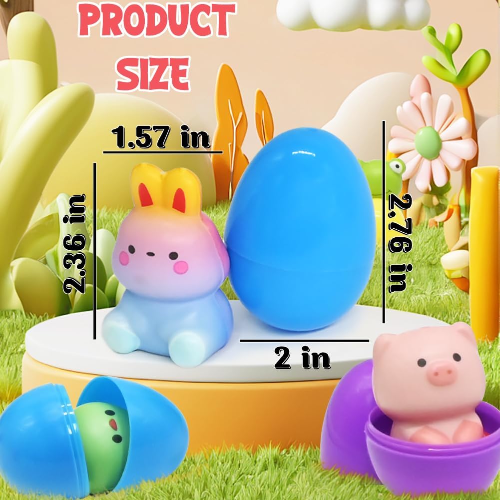 🐣✨ Huevos de Pascua Juguetes Blandos Precargados de Crecimiento Lento (12/24 Piezas) – Diversión y Sorpresas para Todos los Niños 🐰💖