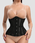 Corset Sexy Gótico de Acero 26 Reloj de Arena Underbust con Cordones, Hueco y Transpirable, Entrenador de Cintura