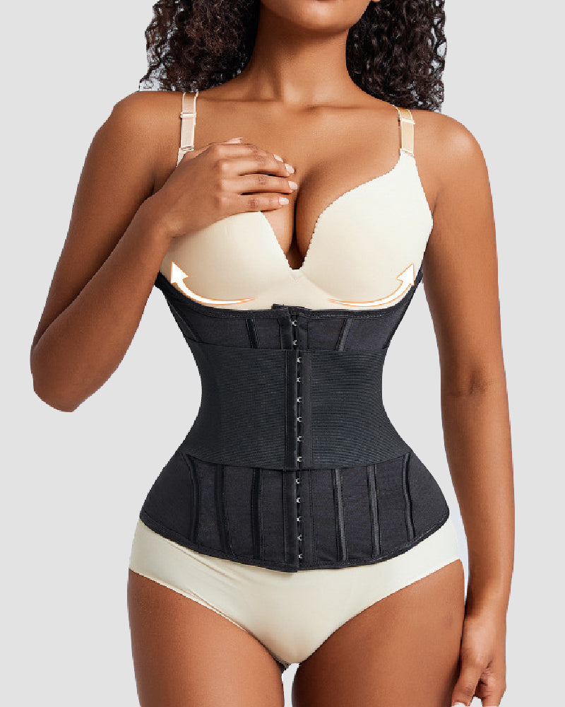 Corset Deportivo Fajador de Cintura para Mujer, Control de Abdomen, Transpirable de Malla con Cinturón Removible