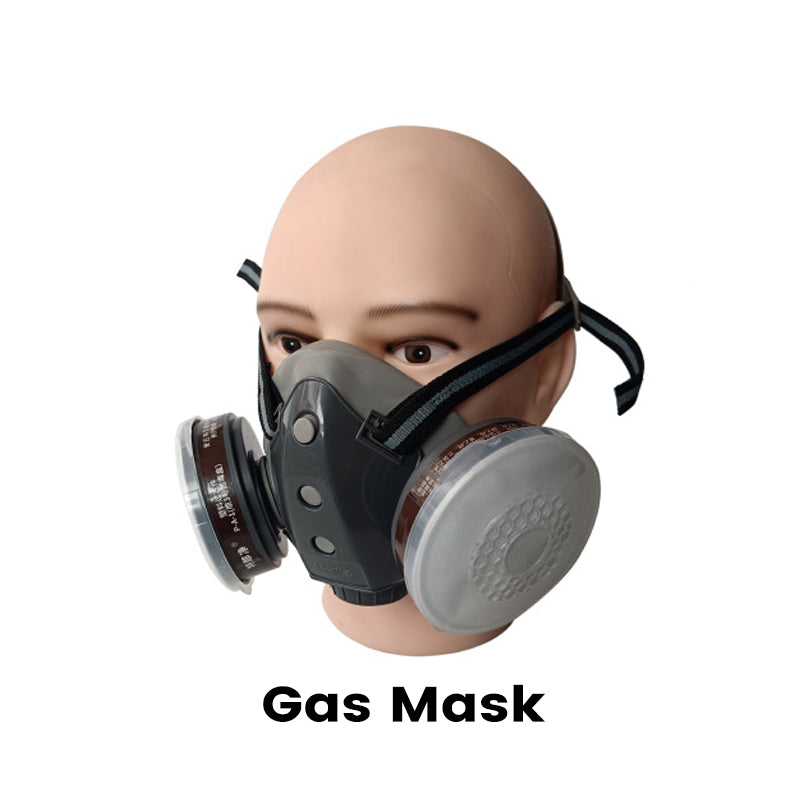 🛡️ Máscara de Seguridad con 2 Filtros de Carbón y Sello EPDM – Protección Contra Gases, Anti-Fugas y Doble Función para Industrias ⚡🔄
