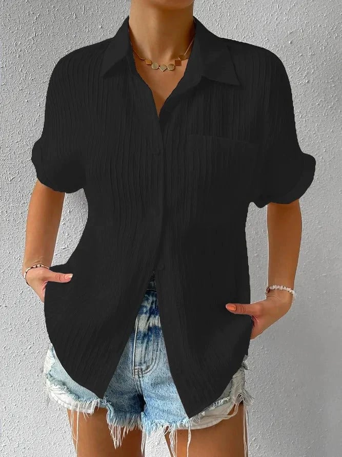 🔥 Camisa Casual de Cuello y Blusa Abotonada Suelta 2026 – Estilo Relajado y Versátil para Todo el Día 🌟👚