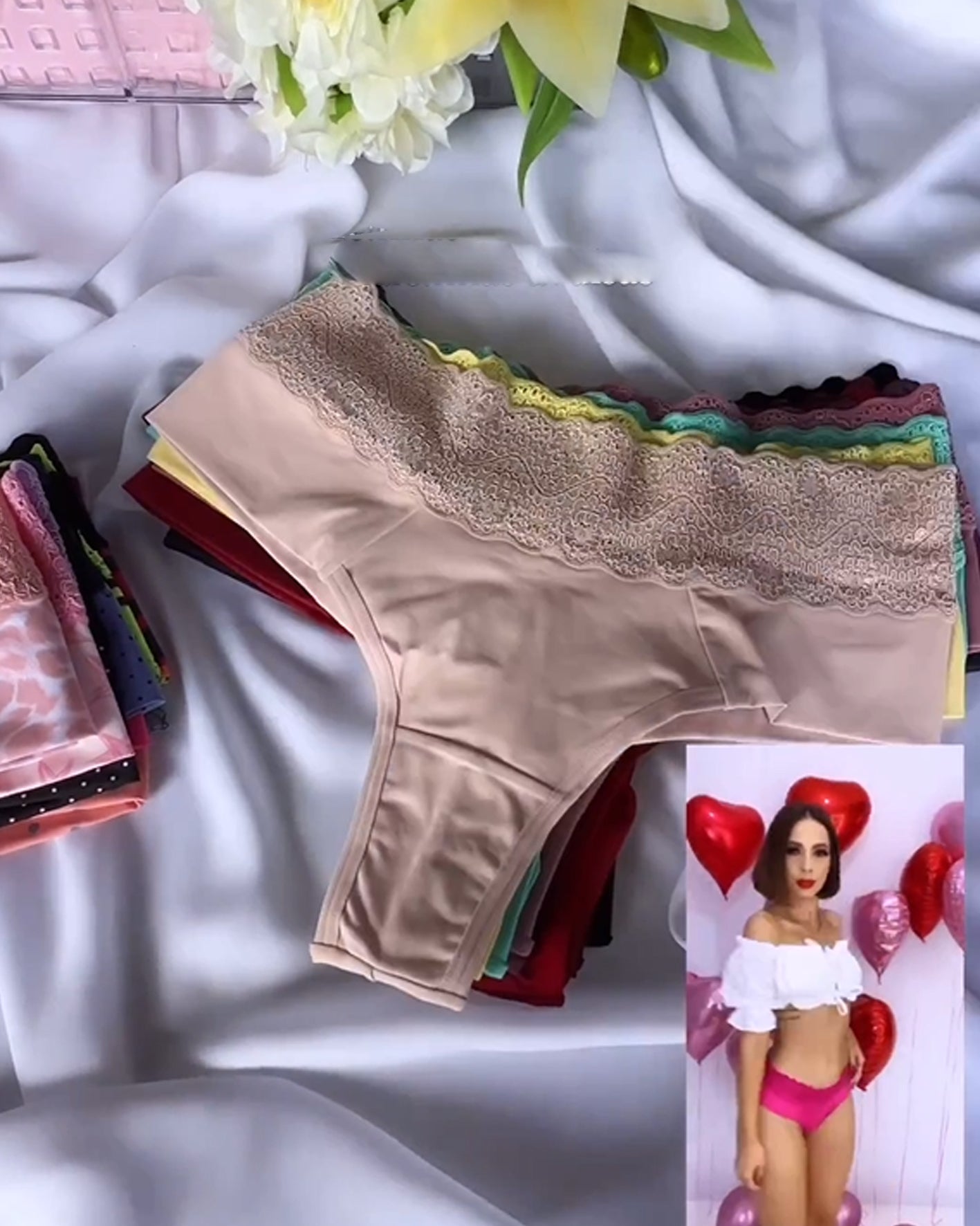 Ropa interior tipo encaje, calzoncillos briefs
