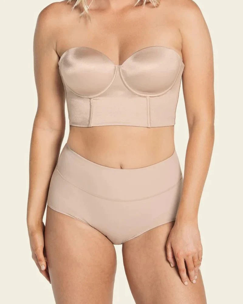 Sostén Moldeador Corset Sin Tirantes y Copa Completa