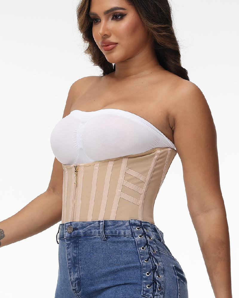 Shapshe® Corset Cinturilla Curvada con Ballenas, Alta Compresión para Cintura Pequeña