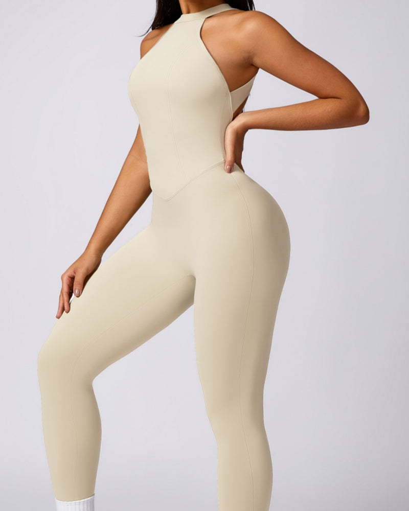 Mono de yoga de durazno que eleva las caderas y embellece la espalda, de secado rápido