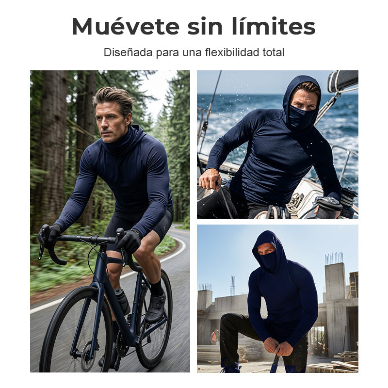 ⏰🔥 ¡50% DE DESCUENTO POR TIEMPO LIMITADO! 👕☀️ Sudadera Ligera con Capucha para Hombre – Secado Rápido y Protección UV 🌿💪