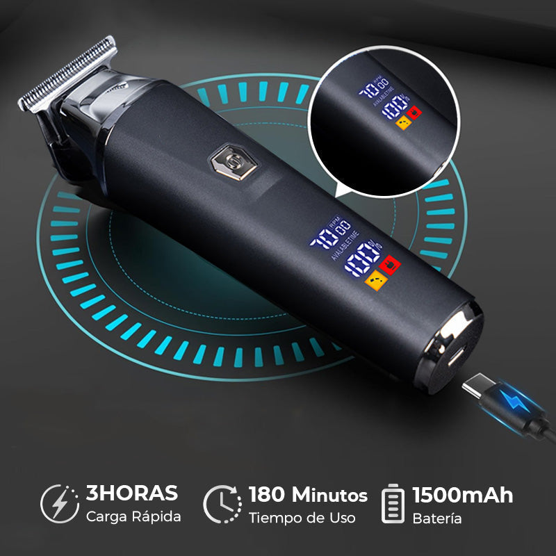 ✂️ Cortapelos Profesional para Hombre – 4 Guías de Corte, Motor de Cobre Silencioso y Afeitado de Precisión 💈⚡