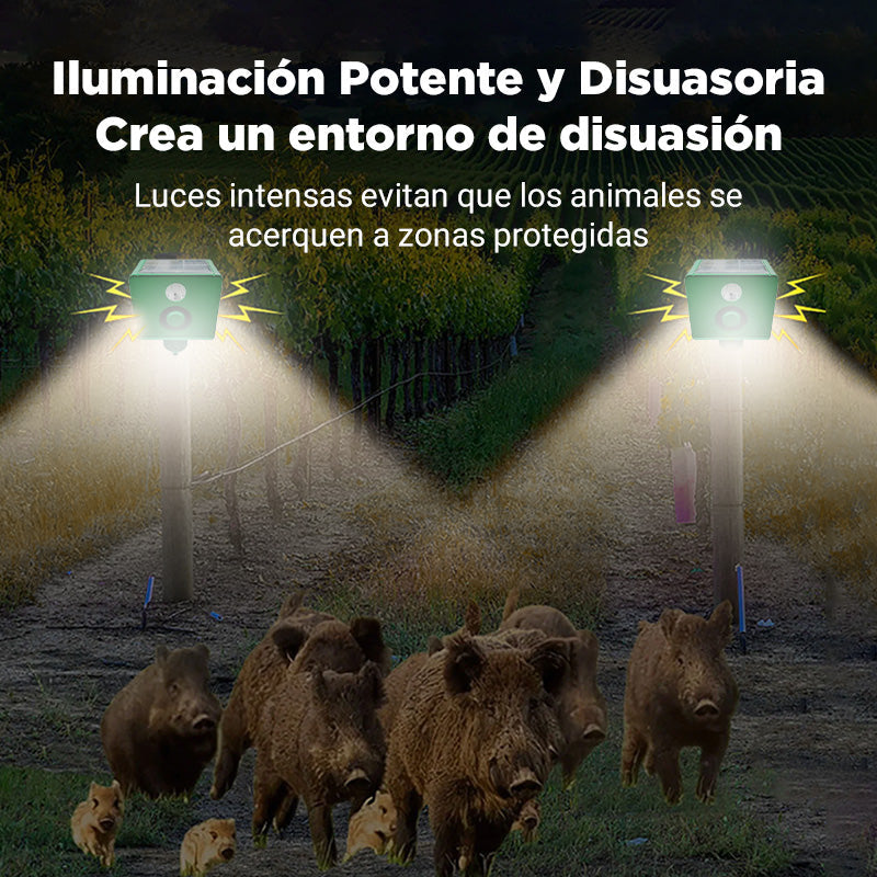 ⏰ ¡Oferta Limitada 50% OFF! ☀️🚨 Luces de Advertencia Solares – Repelente de Bestias con Volumen Alto, Protege tu Jardín y Cultivos 🌱⚡