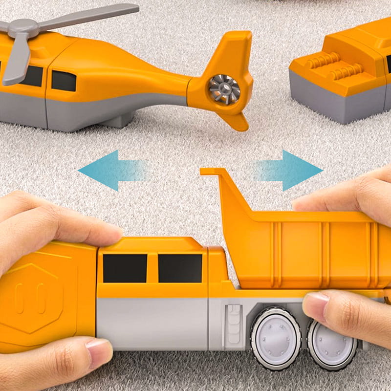 🔥 Gran oferta 50% de descuento 🔥 Juguetes de ensamblaje de autos de ingeniería de transformación magnética