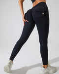 Leggings Deportivos Melocotón con Bolsillos Cargo