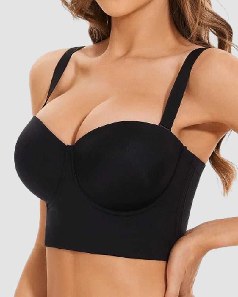 Brasieres sin costuras multiusos, de espalda baja, antideslizantes, push up, de cobertura total, tallas grandes